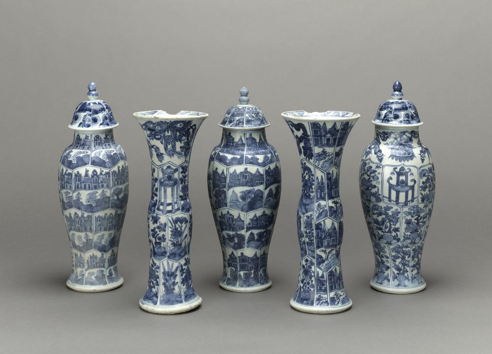 图片[1]-vase; garniture BM-1992-0605.1-5-China Archive